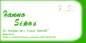 hanno sipos business card